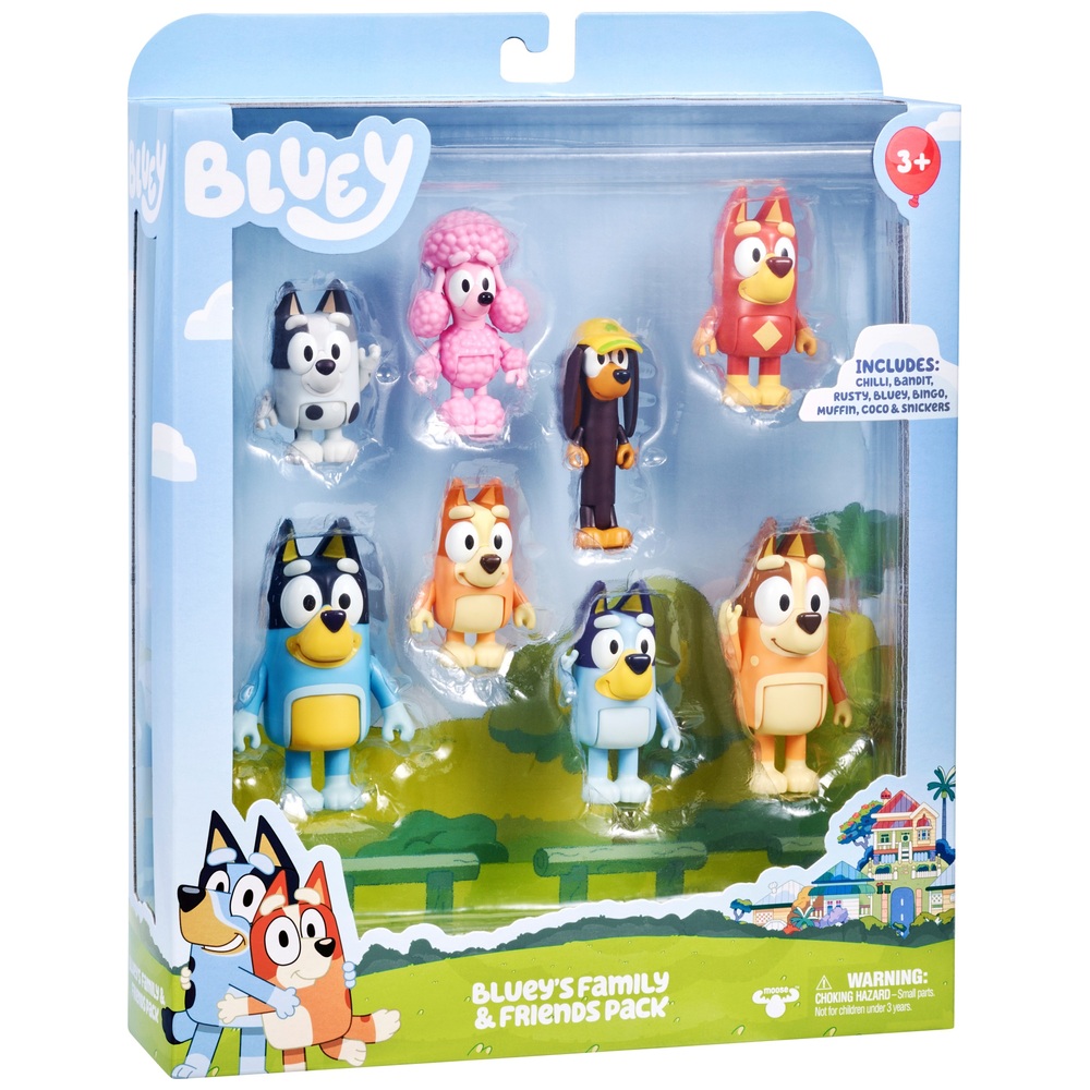 Bluey Familie & Freunde 8er-Figurenset