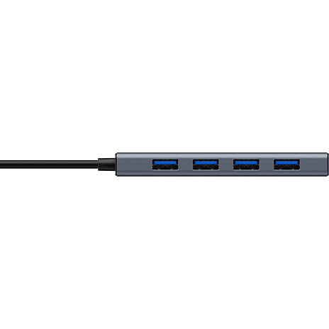 Deltaco USB-A 4-port - grå