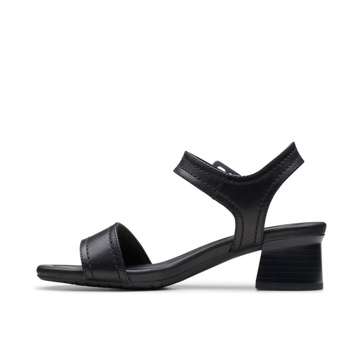 CLARKS-Desirae_c-Sandales à lanières - Talon bloc - Noir