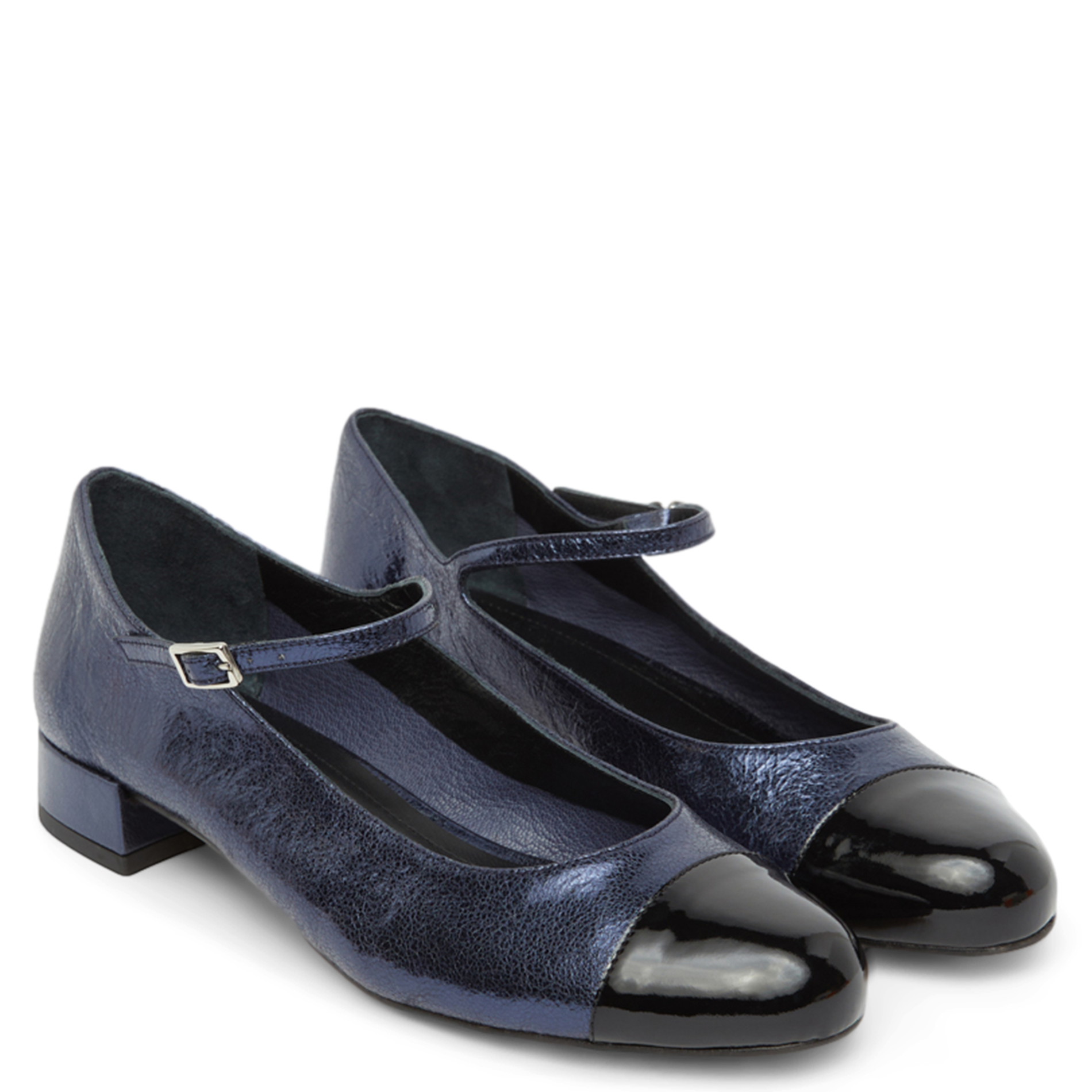 LOLA - Ballerines en cuir | Bleu