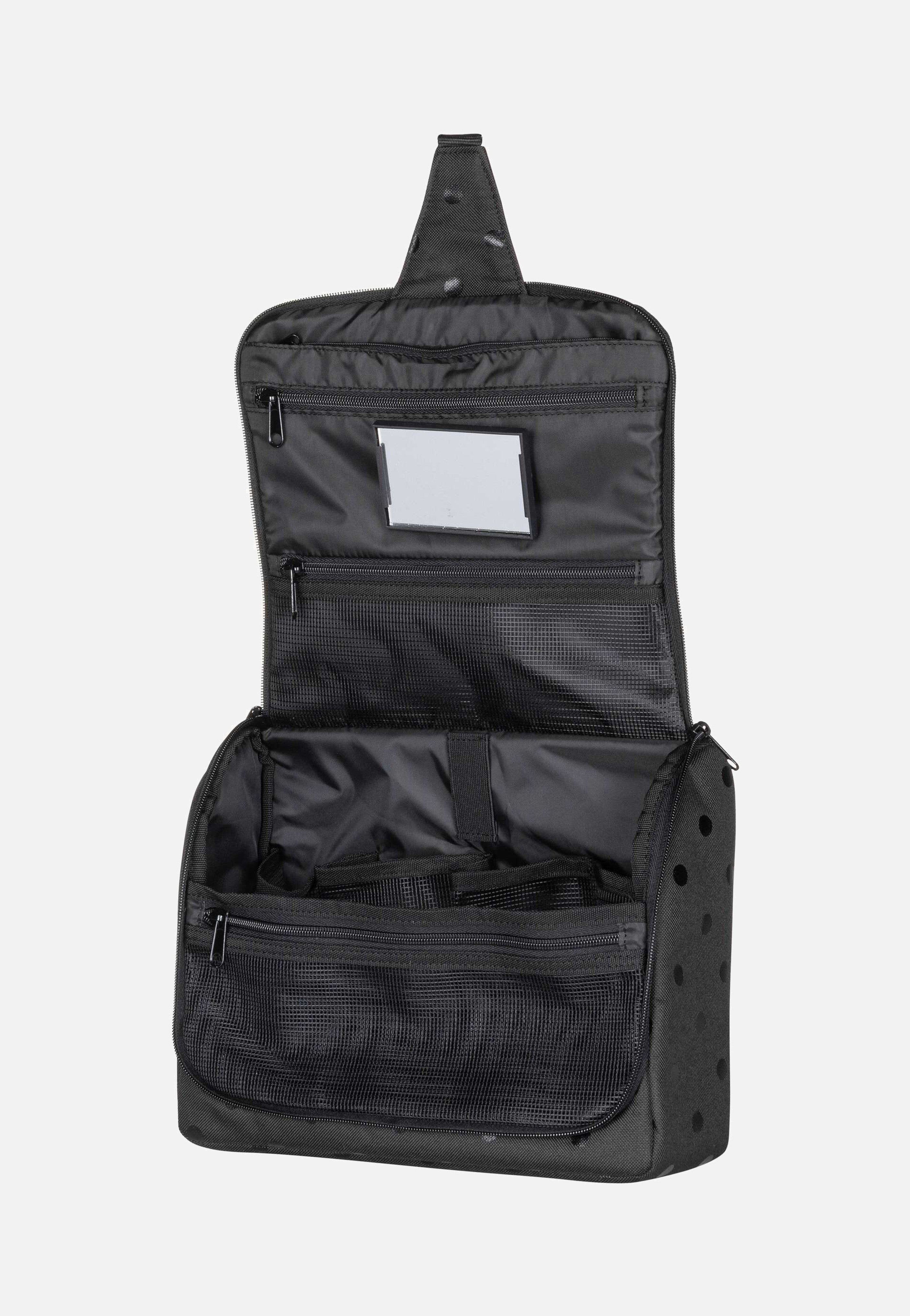 toiletbag XL Glossy Dots Black - Kulturbeutel