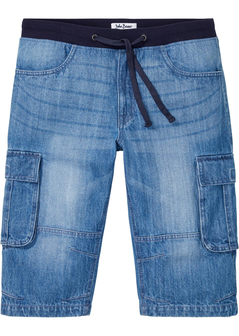 Bermuda long en jean, Loose Fit