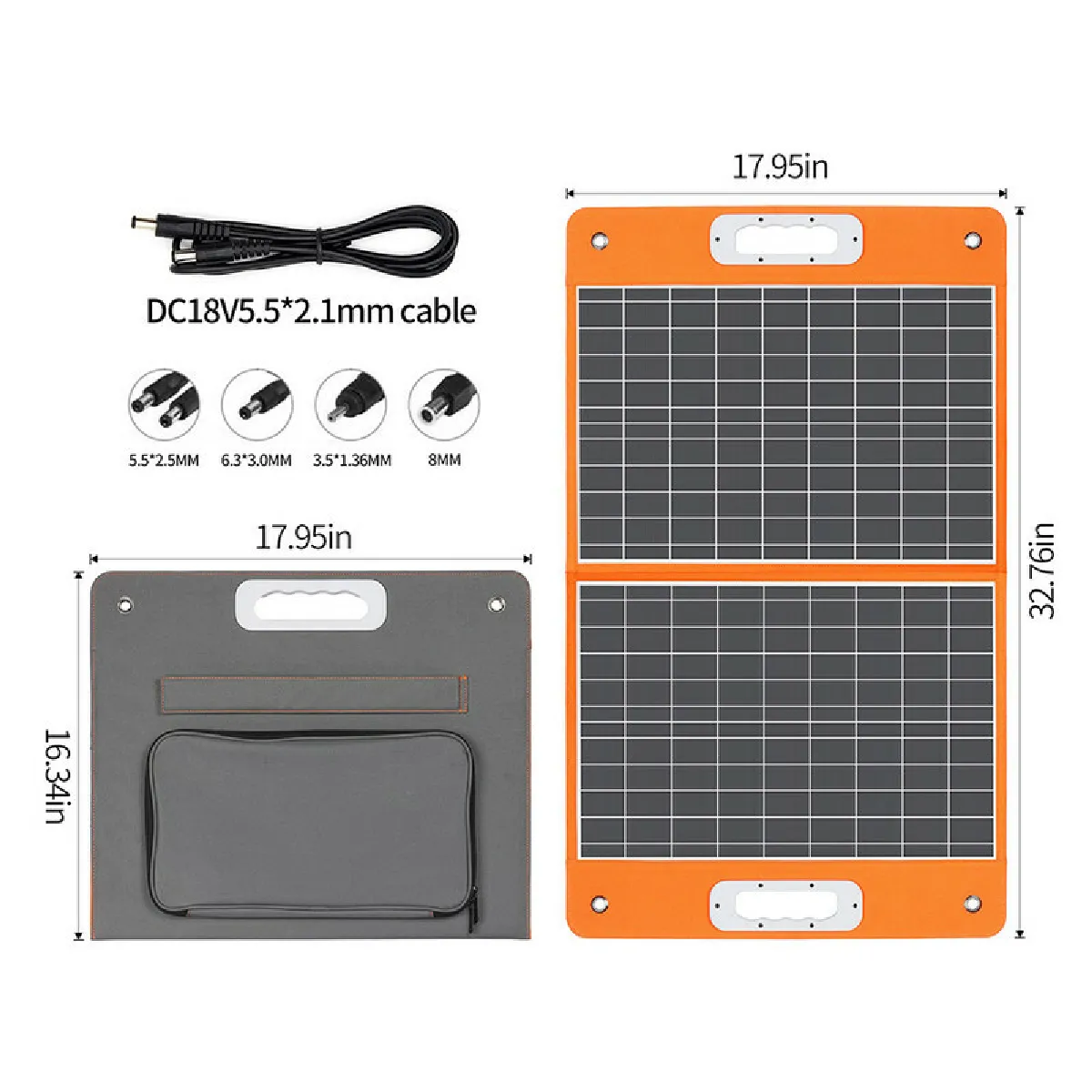 Flashfish TSP18V 60W Panneau Solaire Pliable