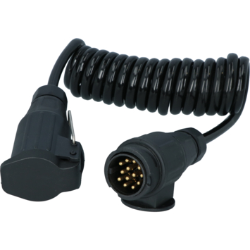 Carpoint spiraal trailer verlengkabel 13p - 13p stekker/stekkerdoos