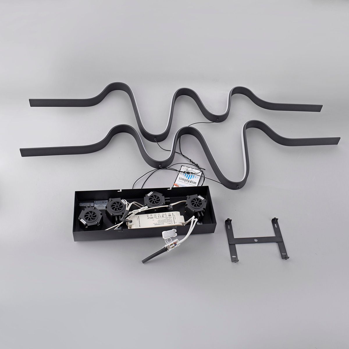 Design hanglamp zwart incl. LED dimbaar easylift - Altitude