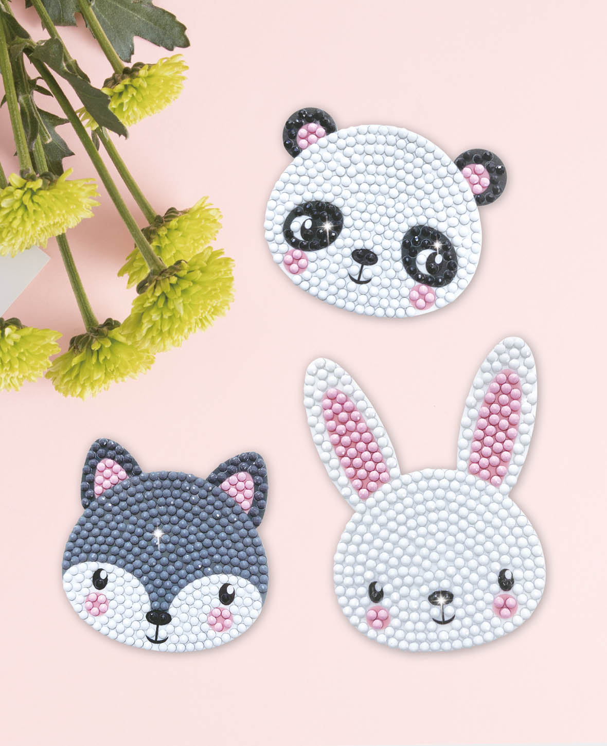 Diamond Painting Sticker DIY Tiere 3 Motive - Pets 1
