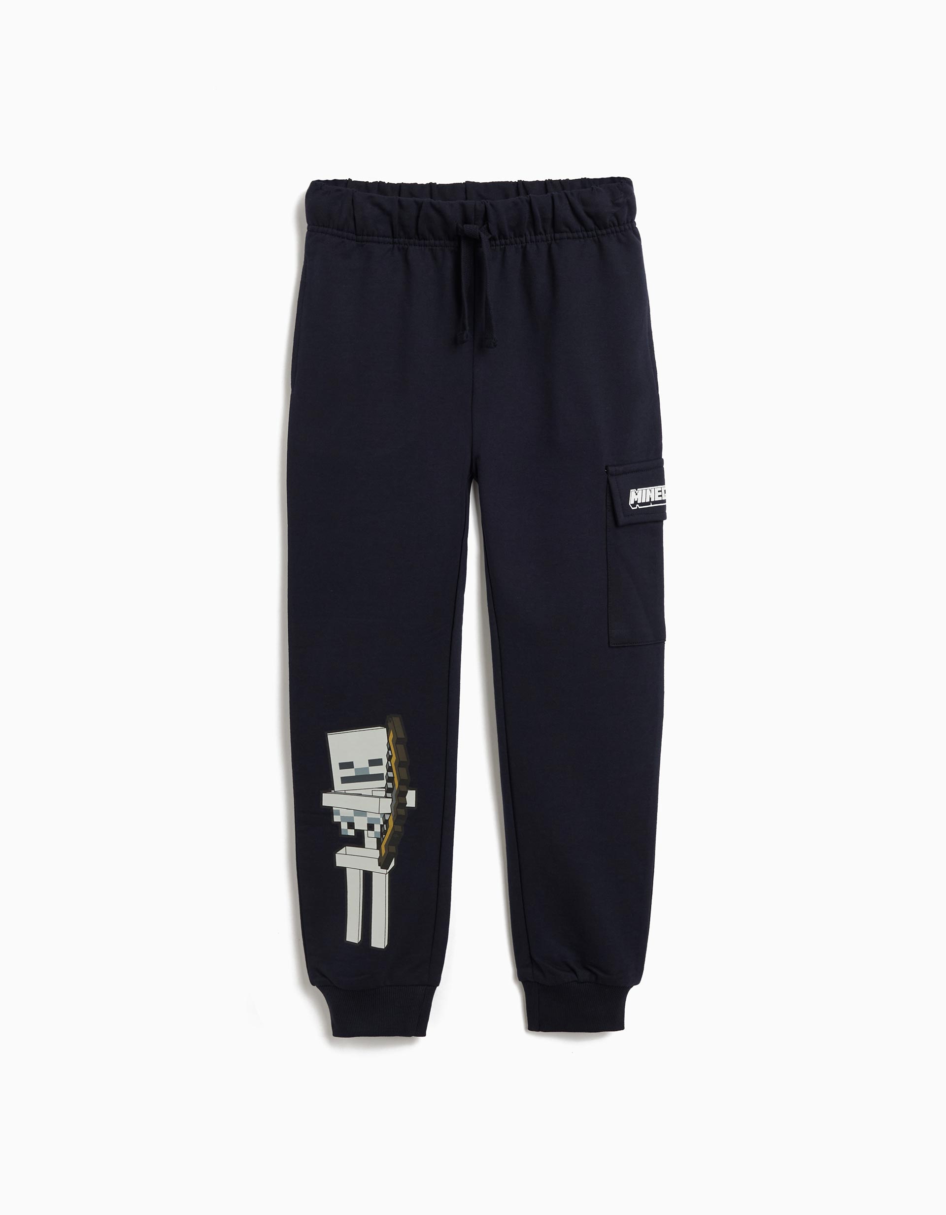 Calças Jogging de Felpa 'Minecraft', Menino, Azul Escuro