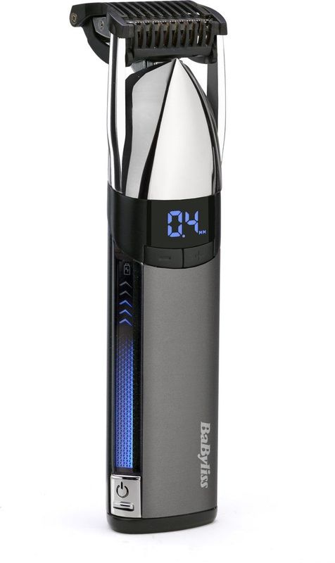 BaByliss Super-X Metal S996E Baardtrimmer - Japans Staal Mes - 0.4mm-5.0mm haarlengte - Digitaal Scherm - Meebewegende Kop