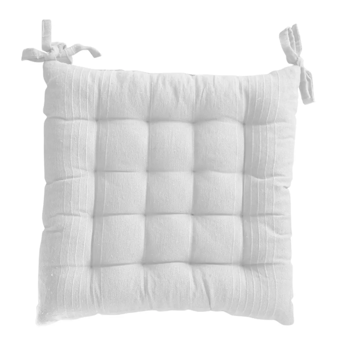 Coussin de chaise carré (38 x 38 cm) Bombay Blanc