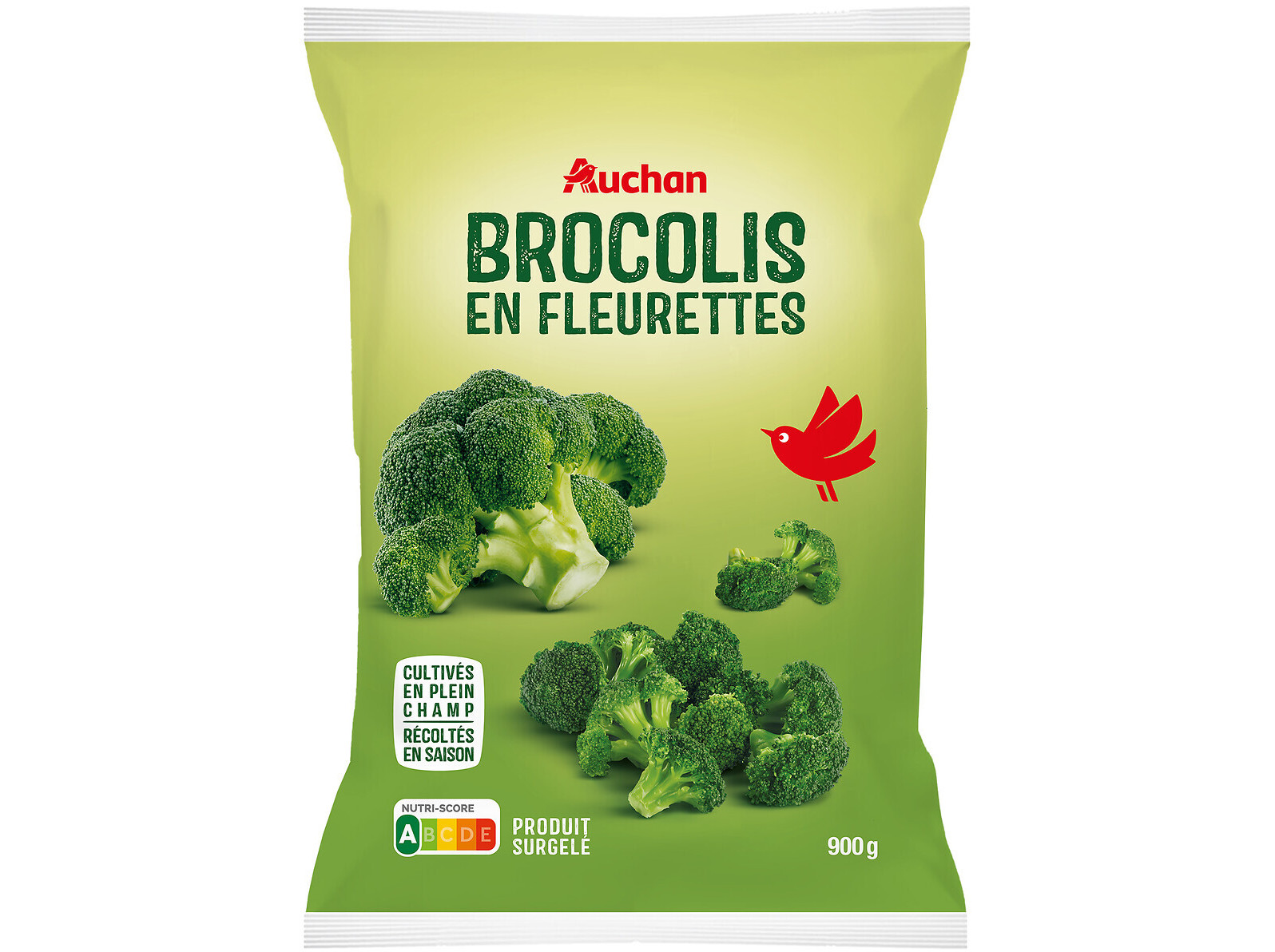 BRÓCOLOS AUCHAN EM FLORETES ULTRACONGELADOS 900 G