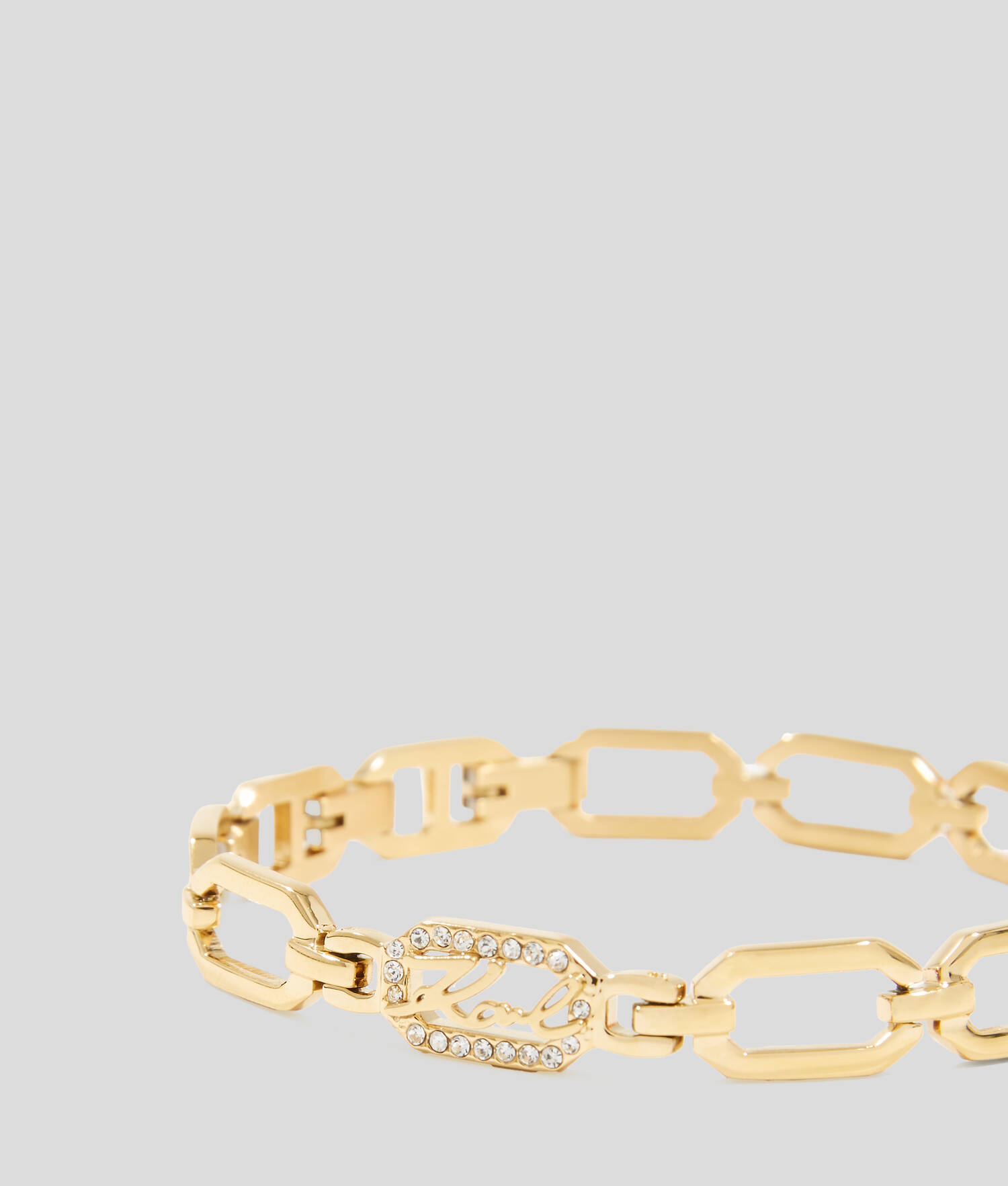 Bracelet chaîne pavé KARL Signature - Or