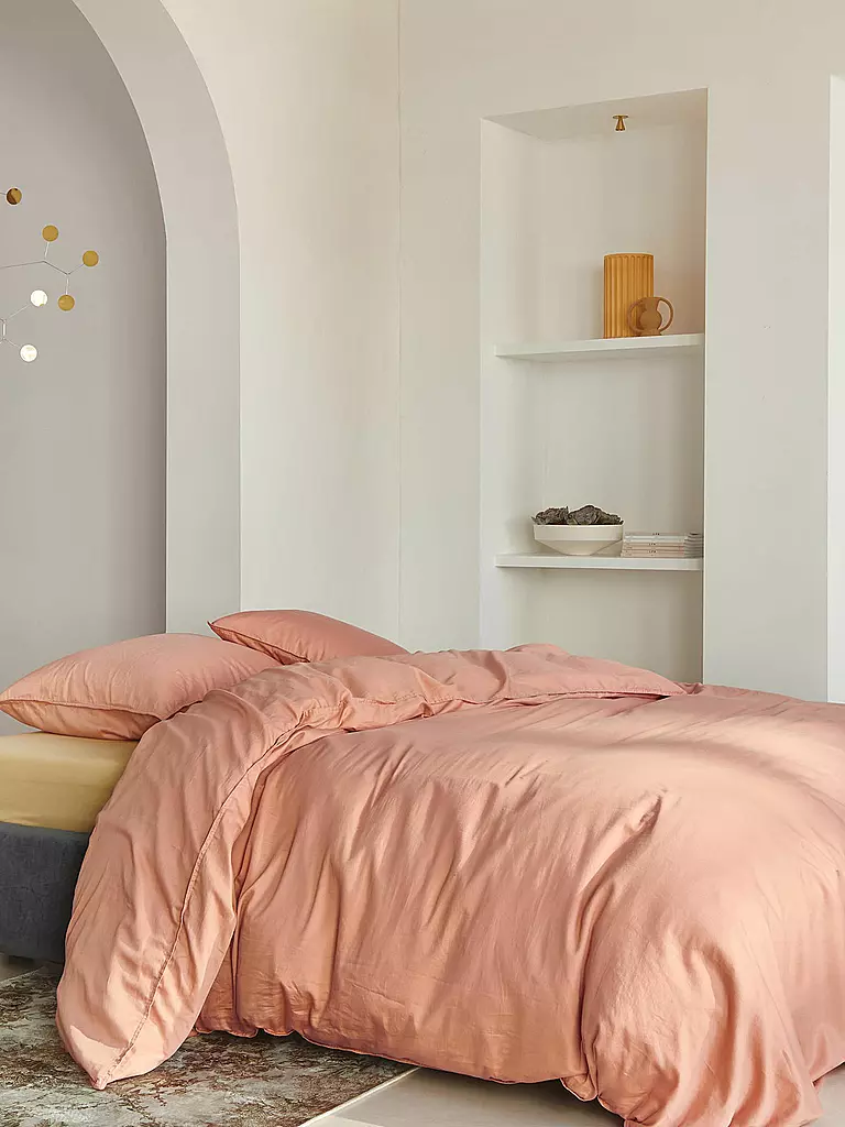 ESSENZA Satin Bettwäsche Minte 70x90cm / 140x200cm Bright Terra koralle