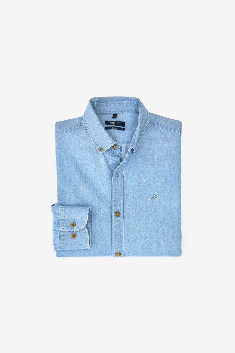 CAMISA SLIM FIT EM GANGA LEVE