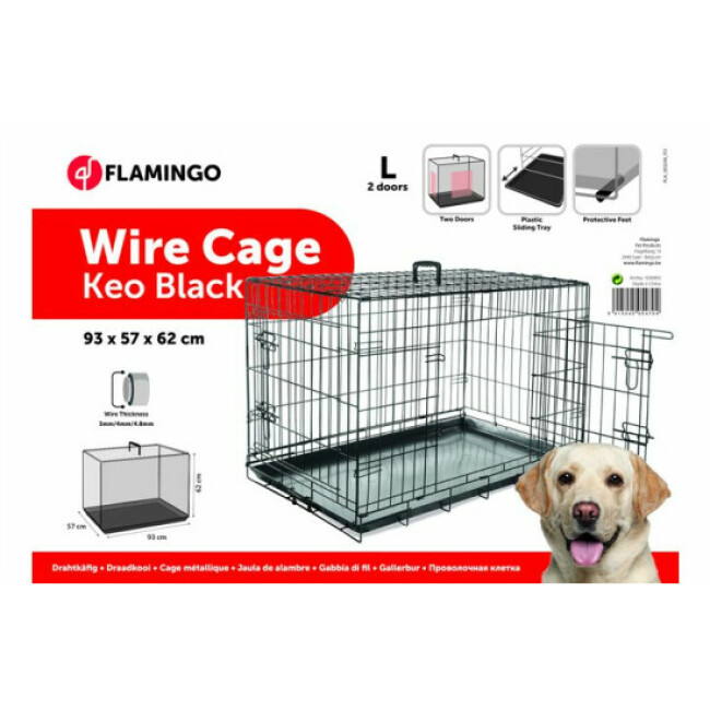 Cage pour chien Coloris Noir 2 portes