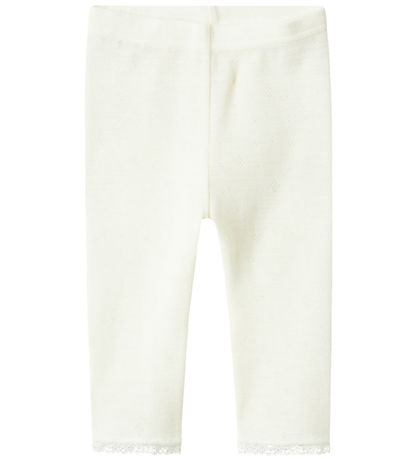 Name It Leggings - Wolle - NbfWang - Snow White m. Lochmuster