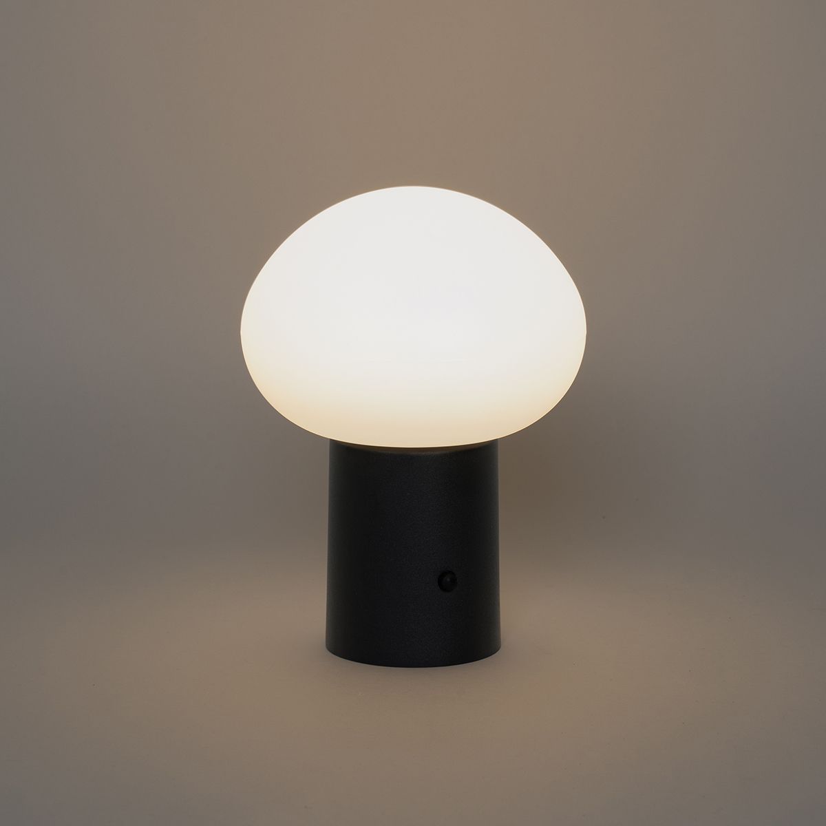 Set van 2 tafellampen mushroom zwart incl. LED oplaadbaar - Louise