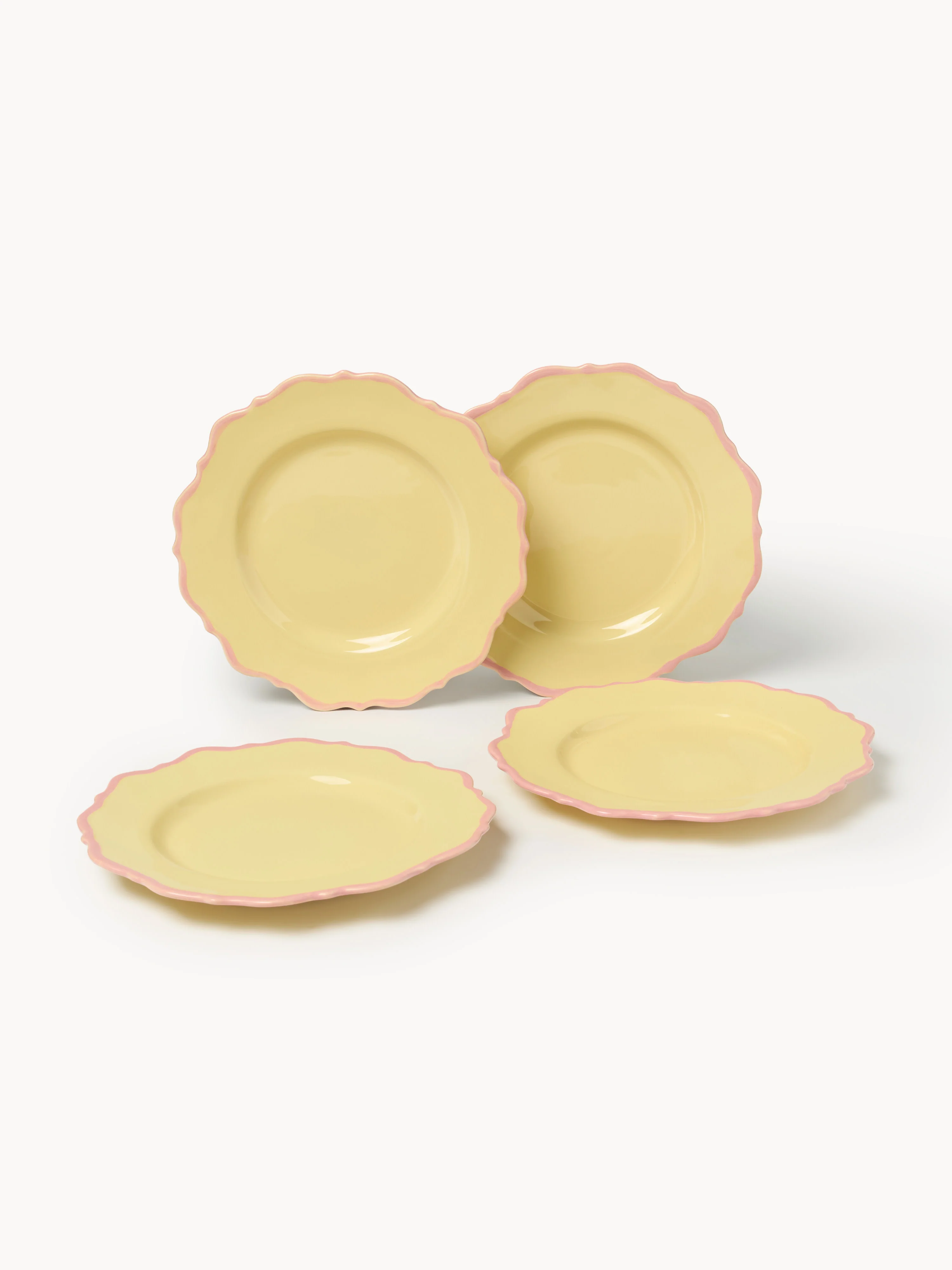 Dinerborden Crumble, 4 stuks GEEL