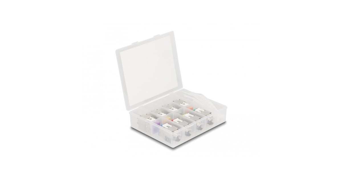 DeLOCKKeystone Module RJ45 Jack naar LSA Cat 6a toolfree, 8 stuks  (Meerkleurig)