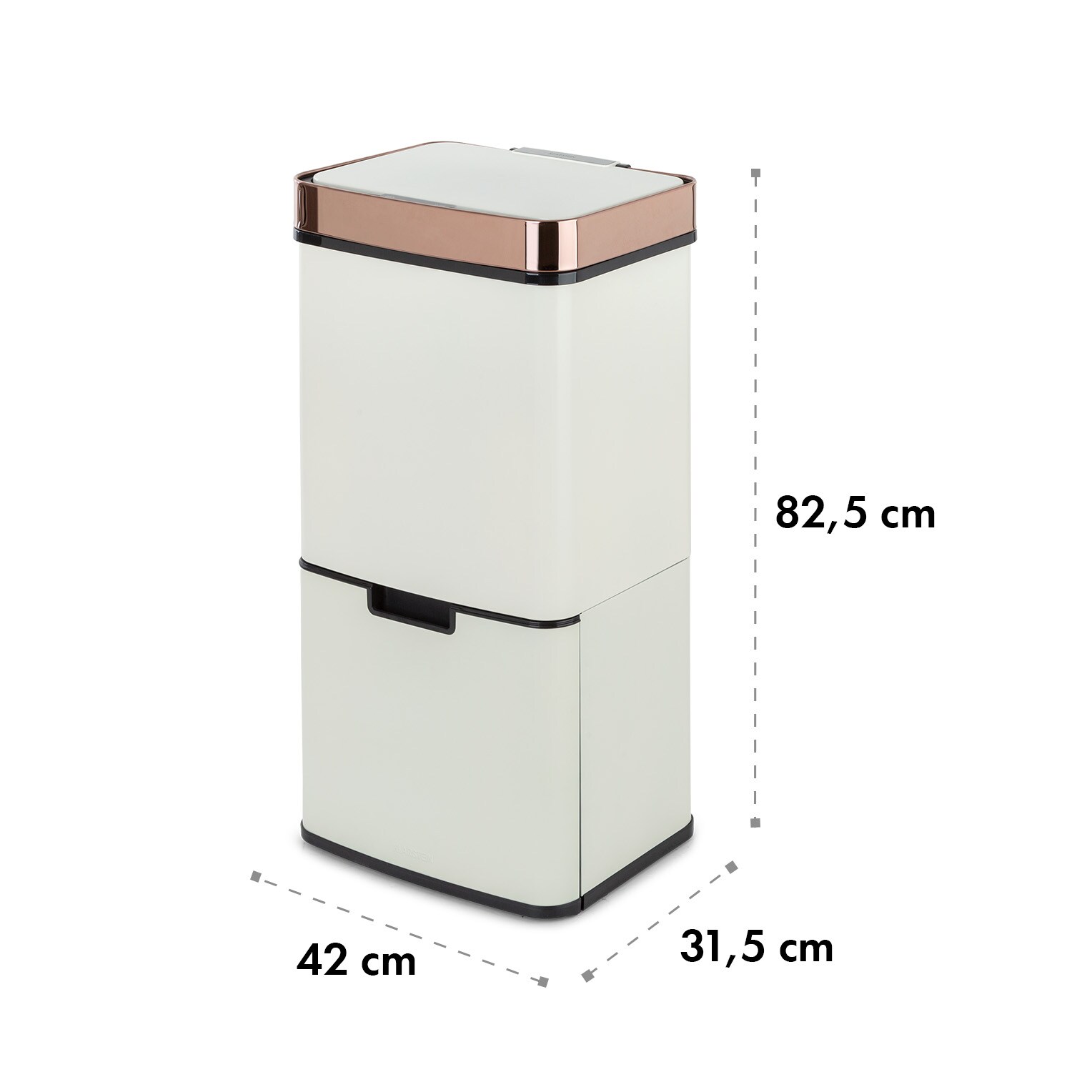 Royal Trash Rose Gold Sensor-Mülleimer 72 Liter Edelstahl