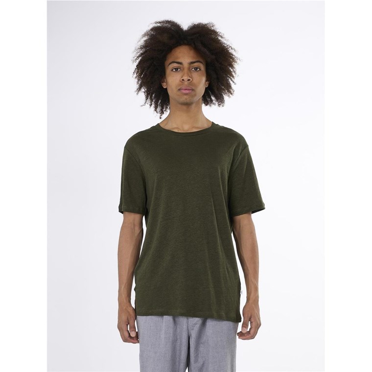 KnowledgeCotton Apparel Linen T-Shirt Forrest Night