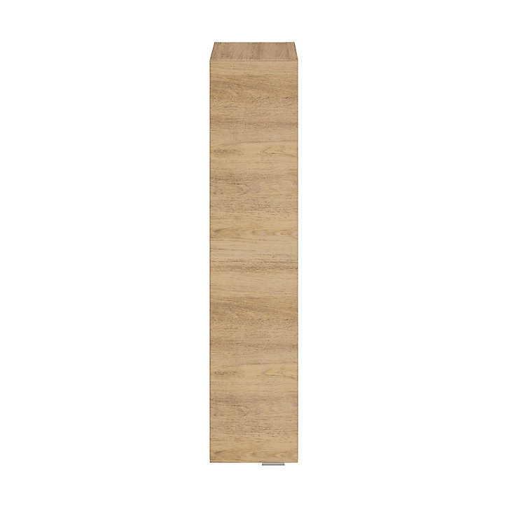 Meuble de rangement salle de bains faible largeur GoodHome Imandra décor chêne L. 20 x H. 90 x P. 36 cm