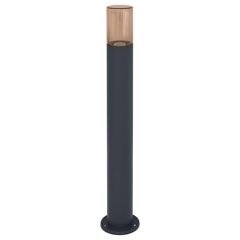 Endura Classic padverlichting in donkergrijs en amber E27 800mm