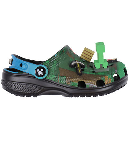 Crocs Sandalen m. Leicht - Classic Clog K - Blau/Schwarz m. Mine