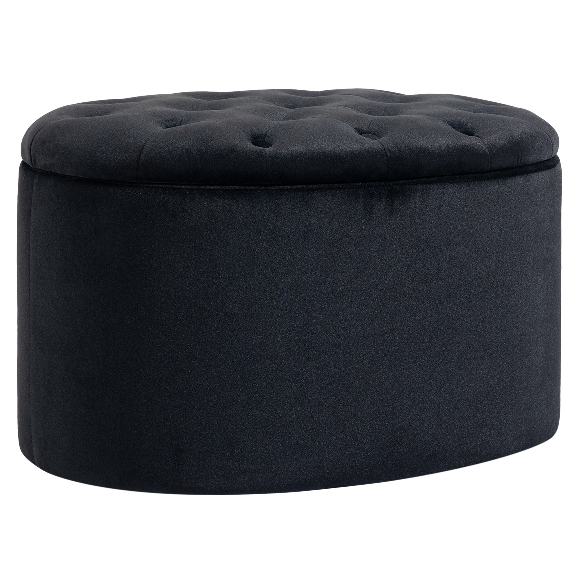 HOMCOM Sitzbank ovalförmig mit Stauraum 71B x 52T x 42H cm