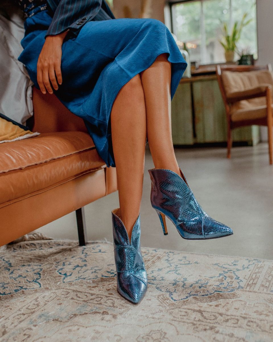 Toral TL-12601 Blauw Dames Enkelboots