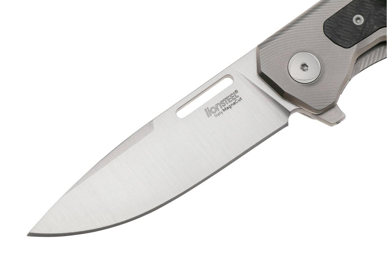 LionSteel Q4ttro, Satin MagnaCut, Grey Titanium Carbon Fiber Inlay, zakmes, Michele Pensato design