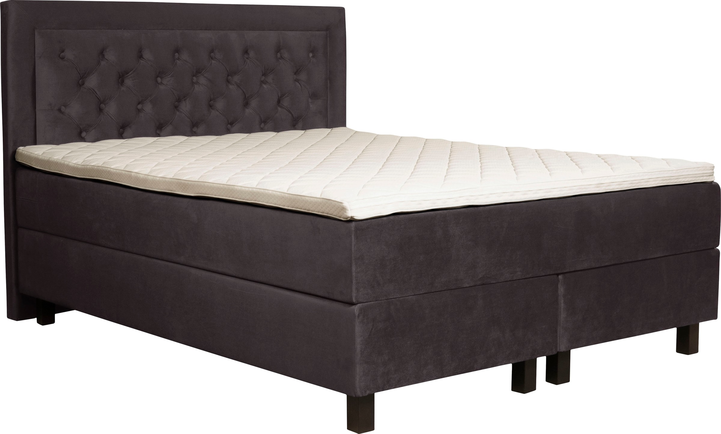Leonique Boxspringbett »Jeanne« inkl. Topper mit Taschen-Federkernmatratze