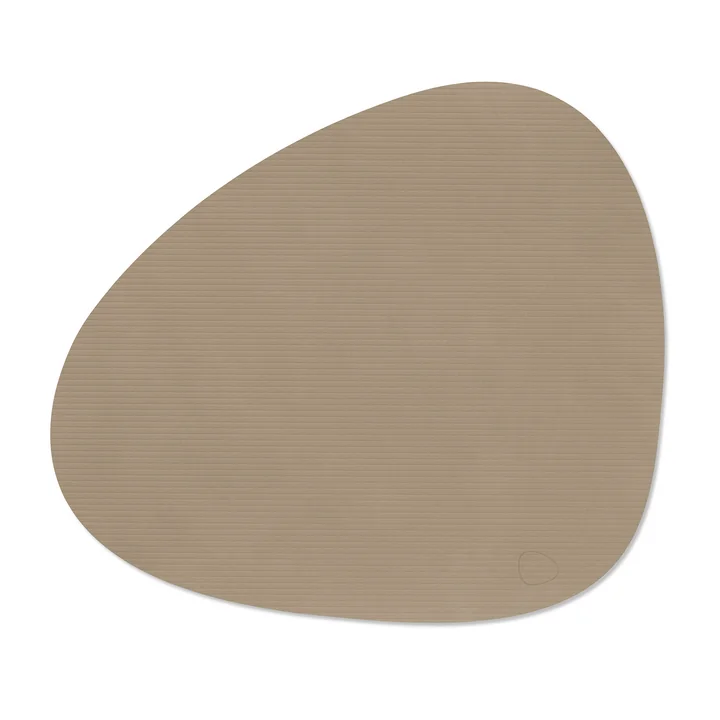 Lind DNA - Tischset Curve L, Corduroy clay braun