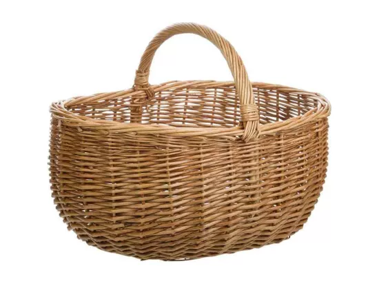 Panier en osier marron 43x33x20/32h