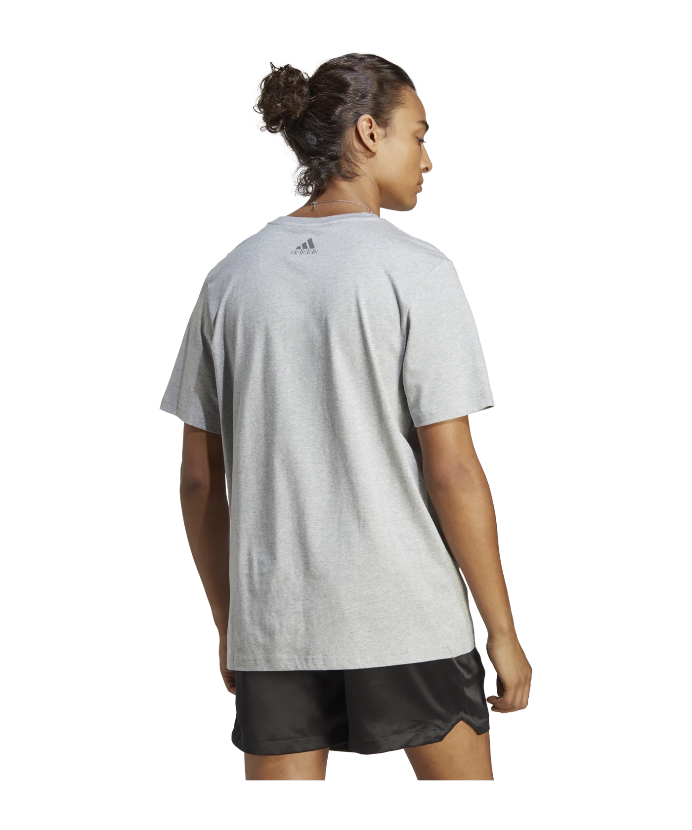 adidas Essentials Single Jersey Big Logo Tee Grey
