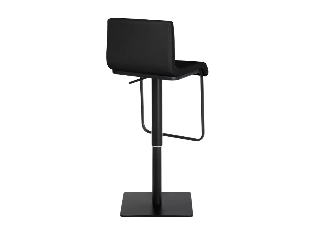 Lot de 2 Tabouret de bar - Similicuir & Noir - Noir - Limon