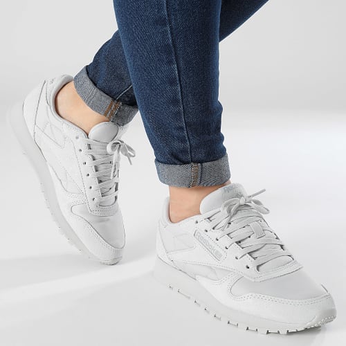 Baskets Femme Classic Leather 100034445 Steely Fog Silver Metallic