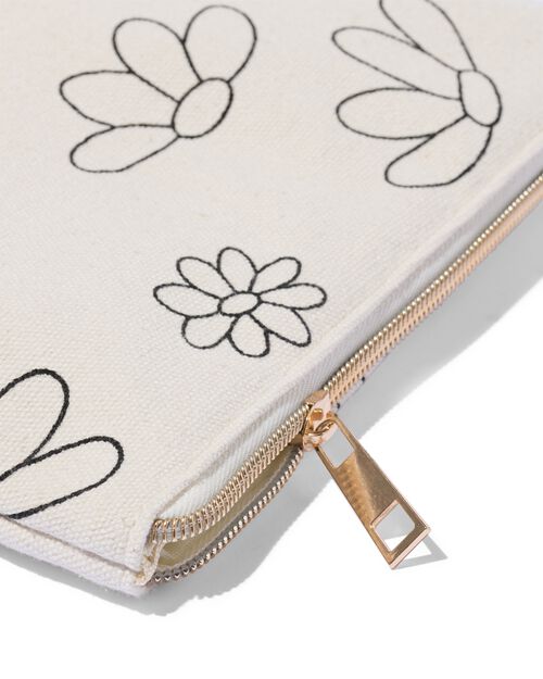 trousse à maquillage plate avec miroir 14x21 toile