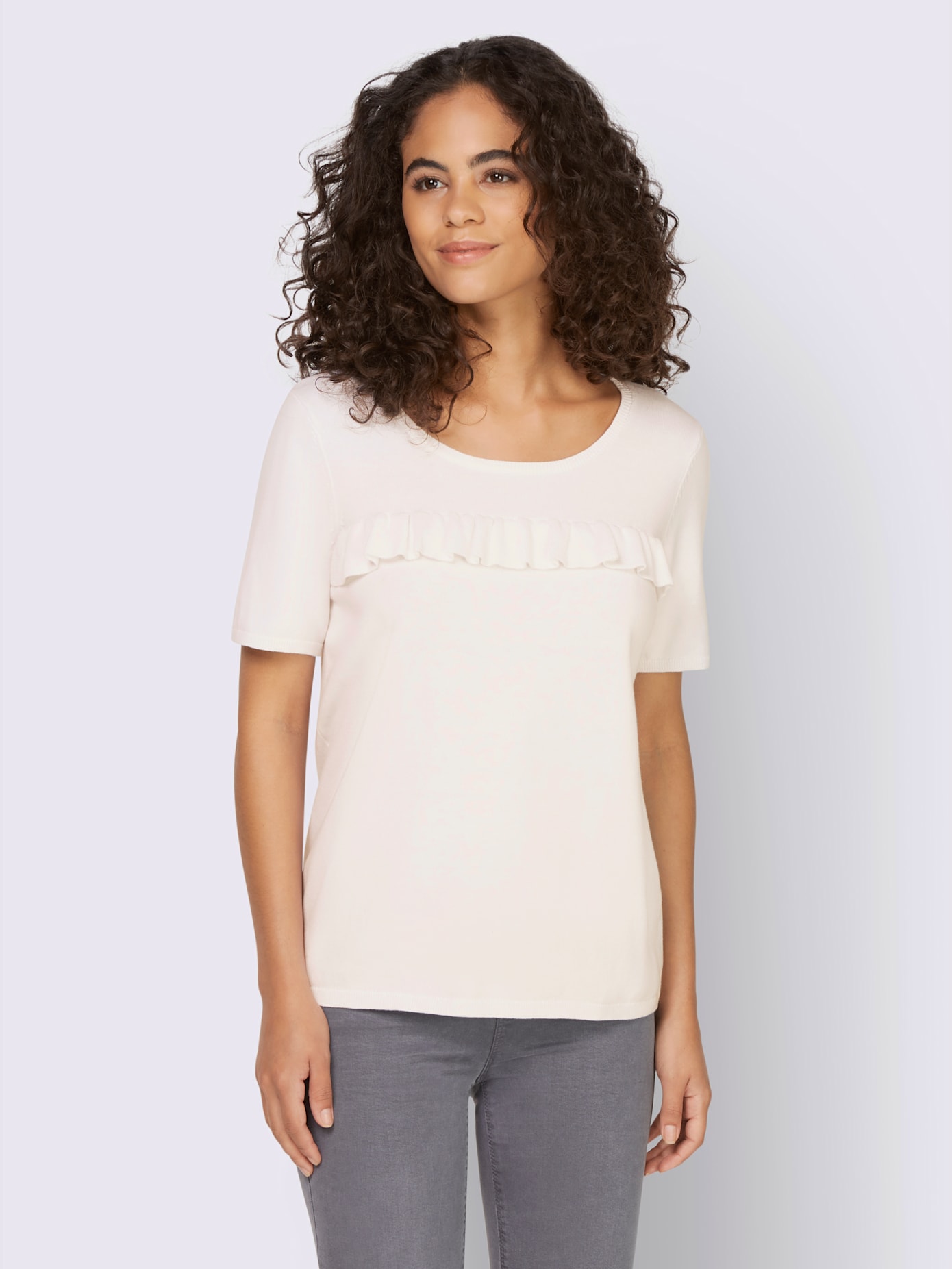 Pull tricot fin pur coton