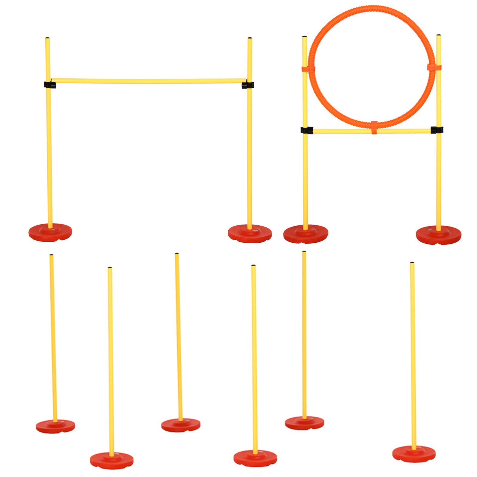 PawHut Agility Set 3-in-1-Training gelb