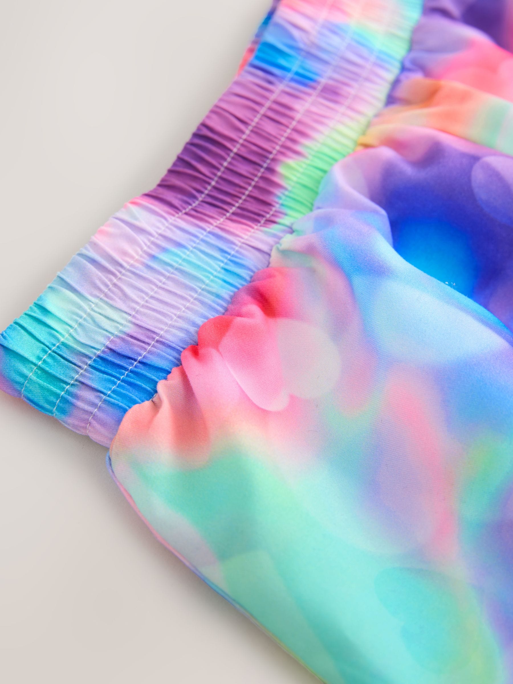 Regenboogkleurig hart - Strandshorts met print (3-16jr)