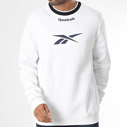 Sweat Crewneck Arch Logo Vector HS9432 Blanc