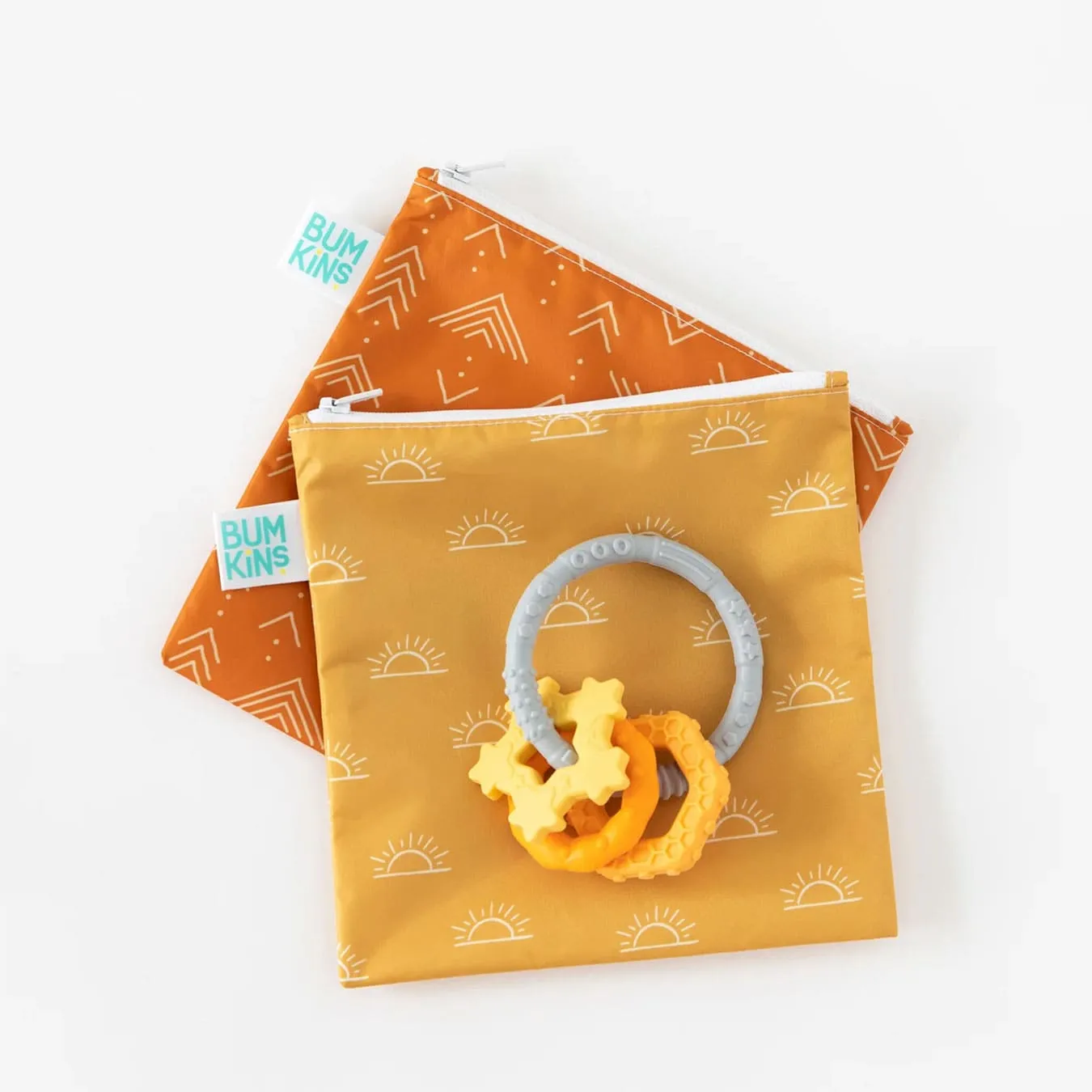 Bumkins Sac de Collation Paquet de 2 Large - Soleil