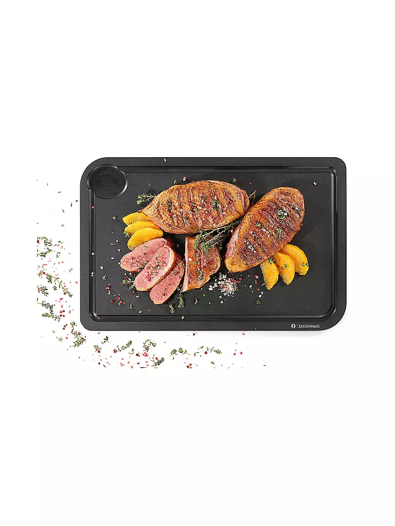 ZASSENHAUS COMFORT PLUS - Tranchierbrett 42×27,5×0,9cm schwarz