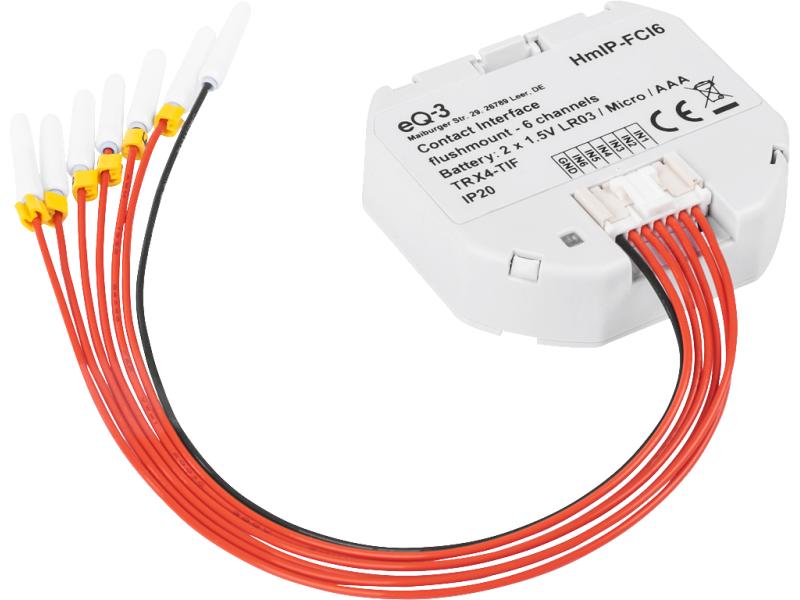 Homematic IP Smart Home Kontakt-Schnittstelle - 6-fach Tasterschnittstelle, Schalterschnitttelle, Kontaktschnittstelle, Interface – HmIP-FCI6