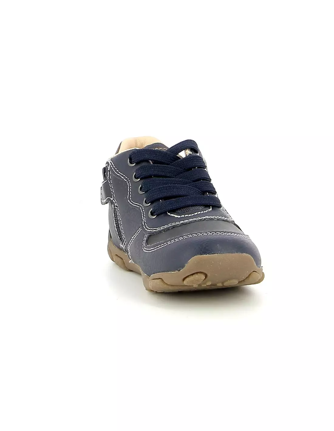 GEOX BALU - Baskets NavyBrownCotto