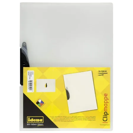 Idena Clipmappe, DIN A4, aus PP, transparent