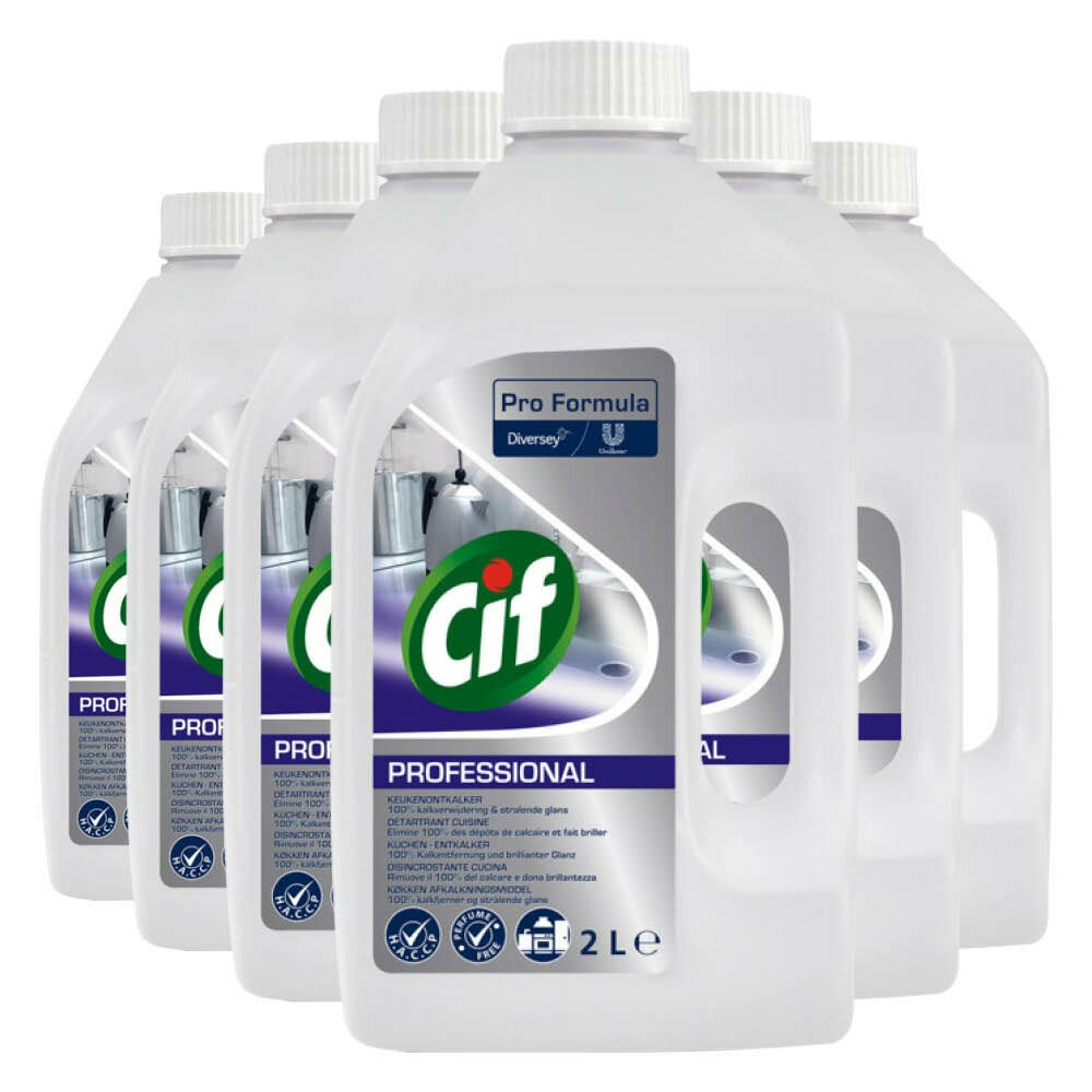 6x Cif Professional Keukenontkalker Pro Formula2 liter