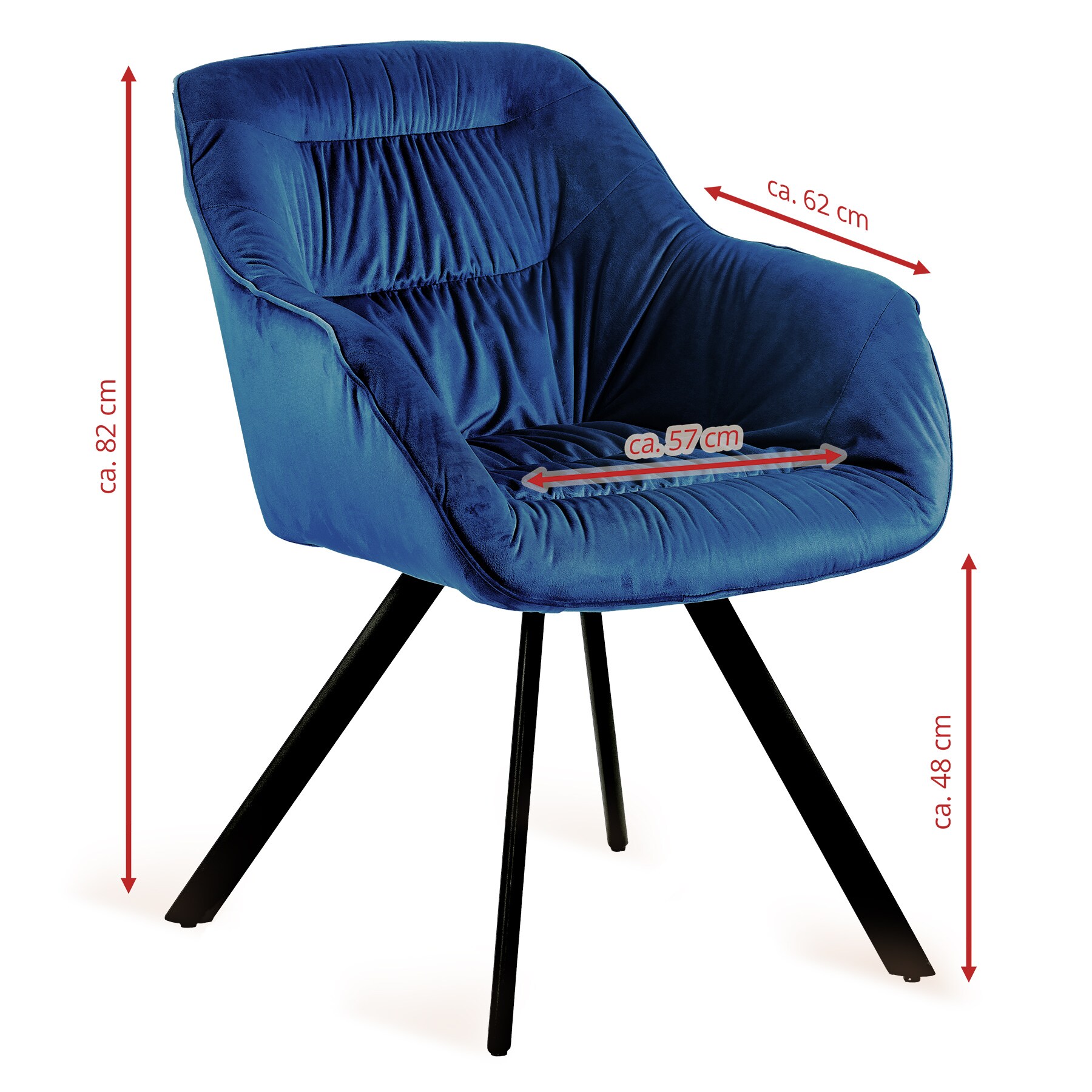 Moderne Esszimmerstühle - schicke Esstischstühle in Velvetoptik gepolsterte Stühle für Wohn- und Esszimmer