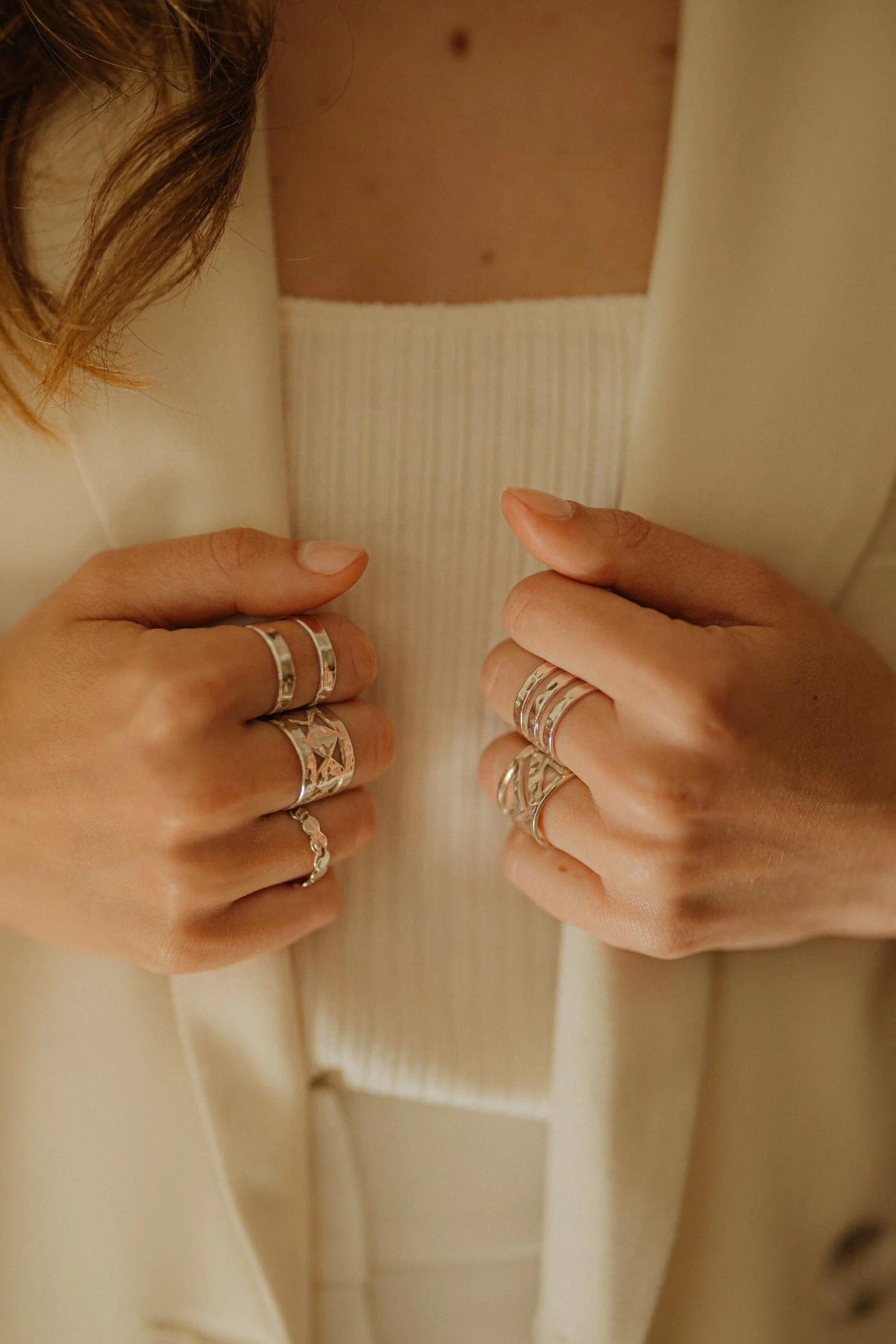 NOAH - Bague martelée argent | Argent