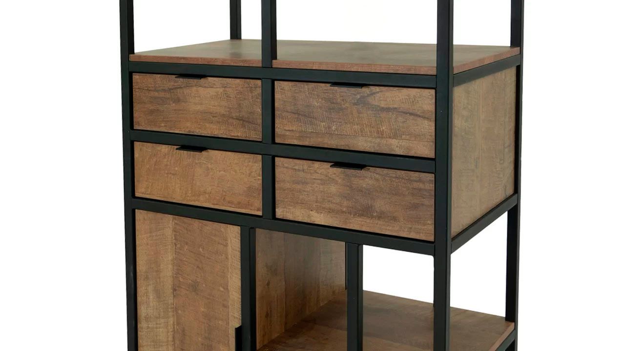 Barkast Iroko - Bombay B80 x D48 x H212 cm